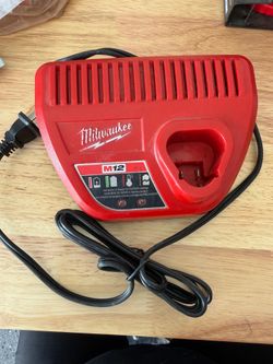 Milwaukee Genuine OEM 48-59-2401 M12 Lithium Ion 12 Volt Battery Charger w/LED Indicating, Red