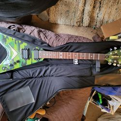 2004 authentic washburn dime dimebag Darrell dime V Camouflage electric guitar