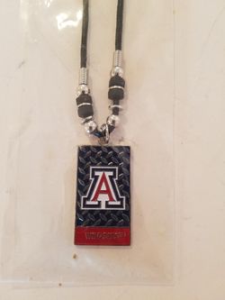 Arizona Wildcats Rope Necklace Pendant