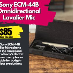 Sony ECM-44B Omnidirectional Lavalier Mic — Barely Used