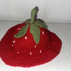 Handmade Crotchet strawberry Hat