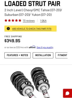 Rough Country Loaded strut leveling kit 07-20 Tahoe Suburban Yukon