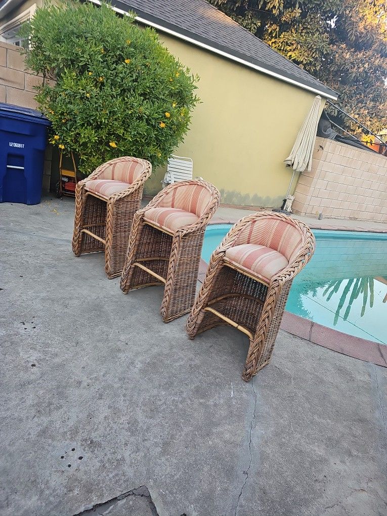 Vintage Rattan/Bamboo High Chairs