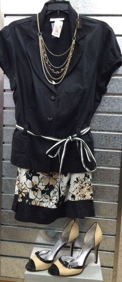 NWT! Dressbarn dress, Marc Fisher sz 10 heels & Cookie Lee necklace, $18-30