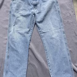 Wrangler Five Star Premium Denim Regular Fit Jeans 36 x 30 light stonewash