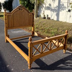 Tommy Bahama Blond Rattan Woven Panel Queen Bed Frame DELIVERY AVAILABLE 