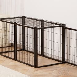 Dog Crate 47.2" Dog Kennel for Small Medium Dogs, Puppy Dog Playpen with Top, Pet Cage, Indoor, Black.47.2"L x 22"W x 24"H.