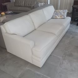 White Leather Couch