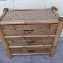 GIANT BAMBOO DRESSER, LARGE NIGHTSTAND OR CHEST OF DRAWERS