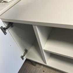 2 White End Table With Shelf’s N Lots Of Place To Store Asking $80 For Both