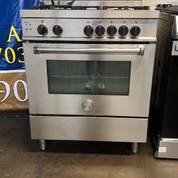 BERTAZZONI 30”WIDE GAS RANGE STOVE STAINLESS STEEL 