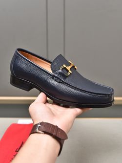 Ferragamo Menโs Leather Shoes With Box 2026 New