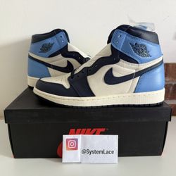 Air Jordan 1 High Obsidian Size 8.5, 10.5