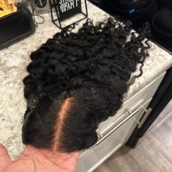 Raw Curly Wig  Closure Unit