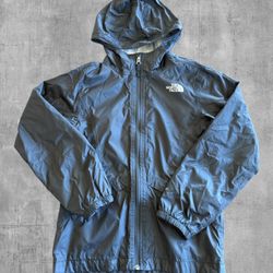The North Face Girls Resolve Reflective Rain Jacket Black M 10/12 Hooded DryVent