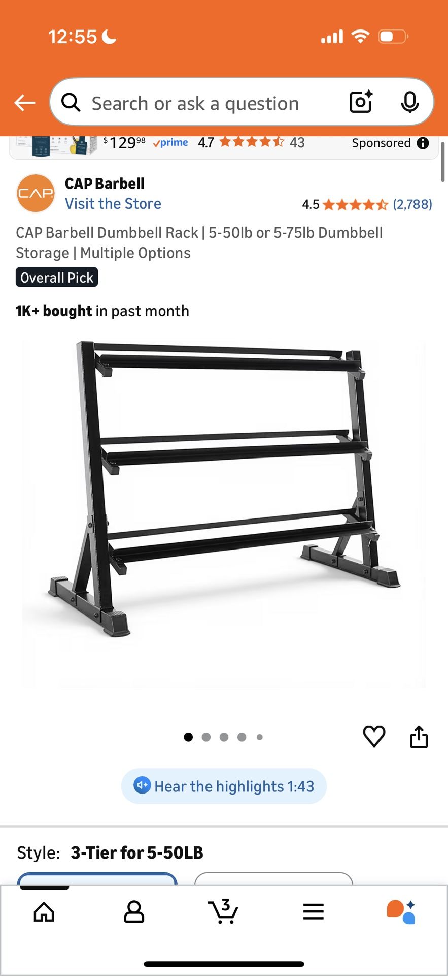 CAP weight rack