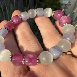 Tourmaline And Selenite Bracelet
