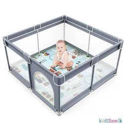 Sturdy playpen 4 ft × 4 ft with rings for babies / toddlers / young children 