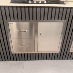 Brand New VEVOR Outdoor Kitchen Stainless Steel Double Drawer & Single Access Door, Cocina Exterior