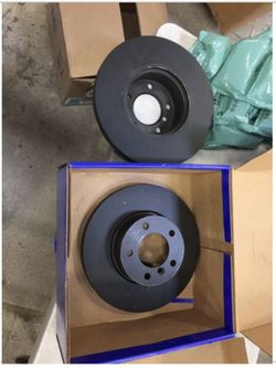 EBC Brakes Front Rotor RK7488 & UD1260 Pad Set Pair for BMW 3-Series 2007 2008 2009 2010 2011 2012 2013 2014 2015 2016 2017 2018 & X1 2013 2014 2015