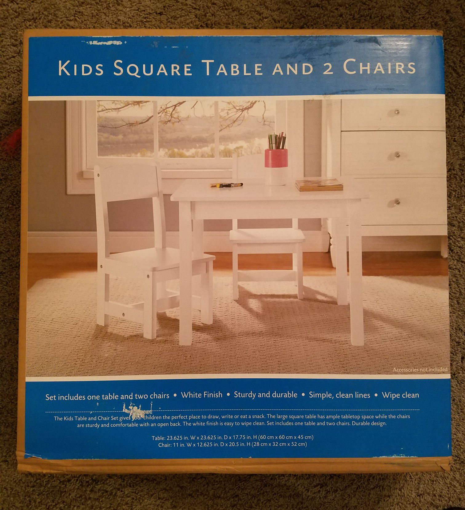 New Kids Wooden Table and Chairs Set