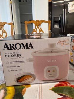 Aroma Rice & Grain Cooker 4-Cup – Pink – Brand New