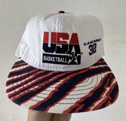 Vintage 1992 Dream Team USA Basketball Magic Johnson Zubaz SnapBack Hat New