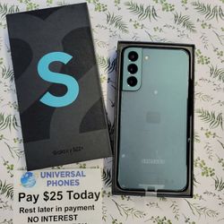 SAMSUNG GALAXY S22 PLUS 5G 128GB  UNLOCKED.  FREE SMARTWACH/ HEADPHONES. PAY $1 TODAY  REST IN  PAYMENTS.  NO  CREDIT NEEDED FINANCING 
