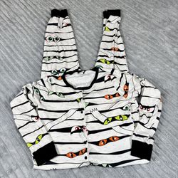 Old Navy Men's Adult M Halloween Mummy Costume Colored Eyeballs 1 Piece Jumpsuit