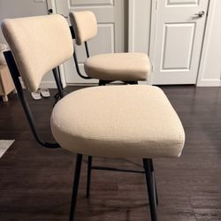 29 Inch Beige Stools (pair)
