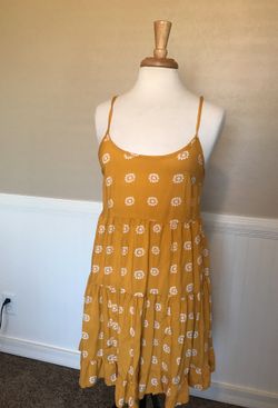 Mustard flower dress