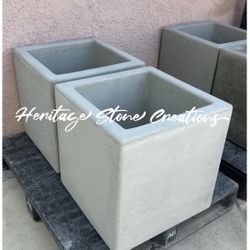 Cement Square Planters 18x18x18