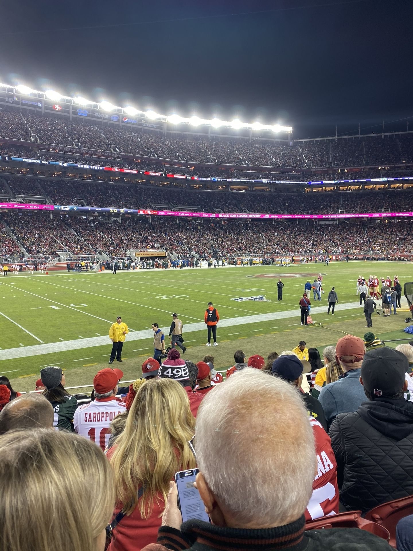 49ers vs Rams Section 143 Row 5 Behind Bench Prime Seats