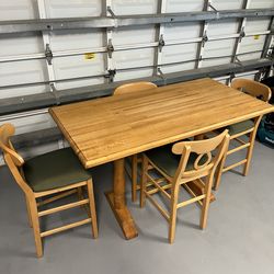 Solid Wood Table & Chairs