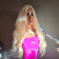 Blonde Synthetic Hair Wig 26" New 