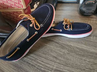Polo by Ralph Lauren mens size 13 shoes. Sander navy flannel deck shoes.  Make offer