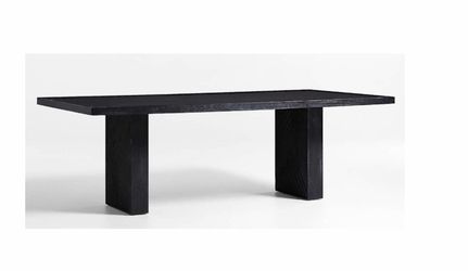 The Dunewood 92" Charcoal Dining Table by Crate & Barrel