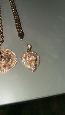 14K Natural Diamond Pendant