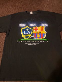 LA Galaxy vs FC Barcelona 2009 Match T-Shirt size large adult