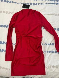 Woman’s Red Dress With Slit In front Size Large $25