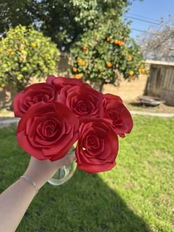 Red Roses In A Vase 