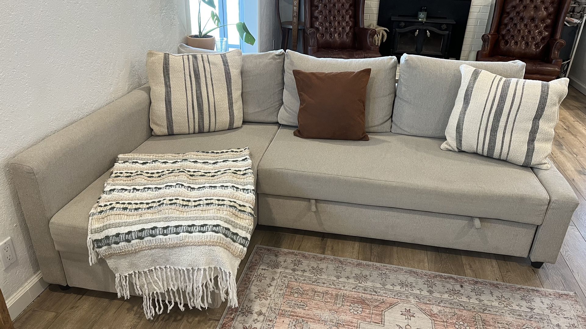 Used Good Condition Sleeper/storage Couch