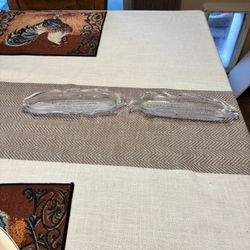 Corn Holder set of 2 Corn on the Cob Sculpted Acrylic Clear