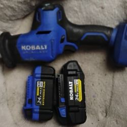 Konalt 24v One Handed Reciprocating Saw With 2 4.0ah Extended Run Time Batteries 