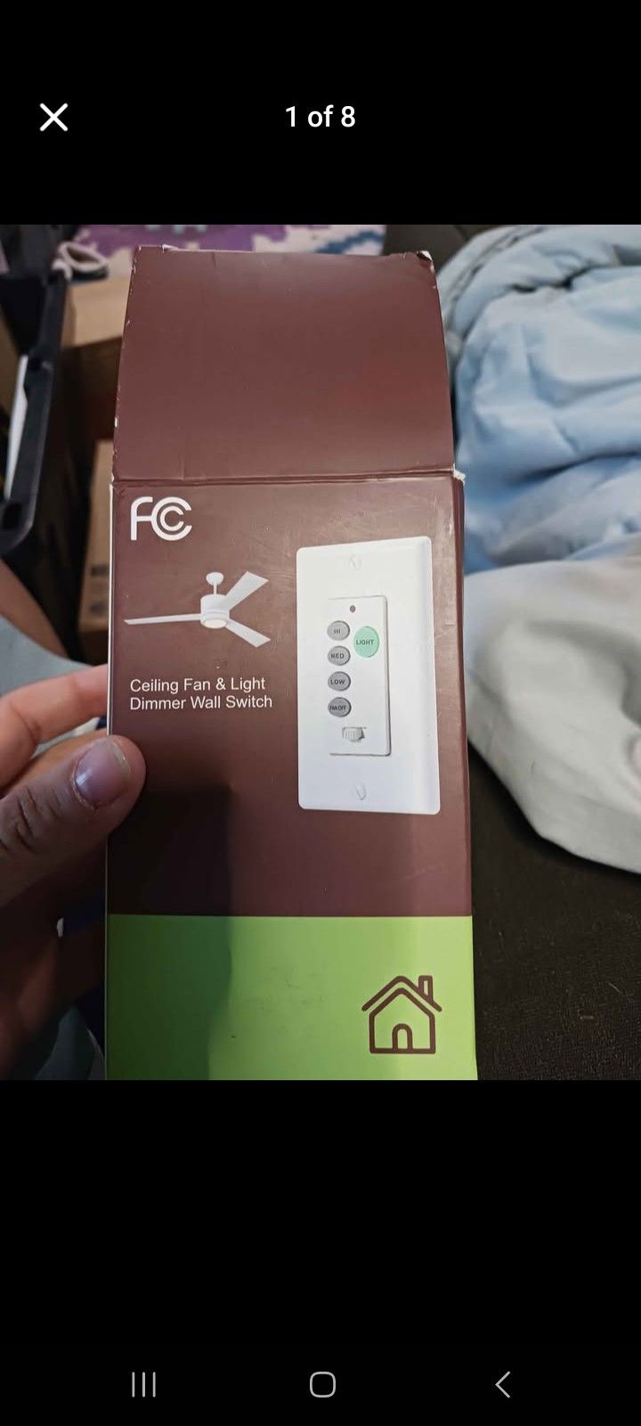 Ceiling Fan & Light Dimmer Wall Switch
