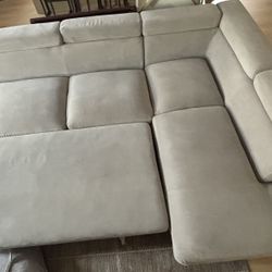 Gray Pullout Bed Couch Sofa