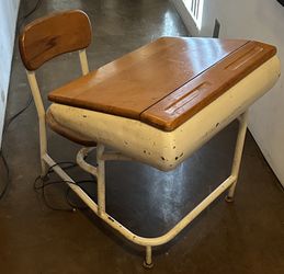 Child’s Antique School Desk Reduced Again!