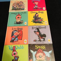 8 TOPSY TURVY BUGG BOOKS STEPHEN COSGROVE HC VINTAGE