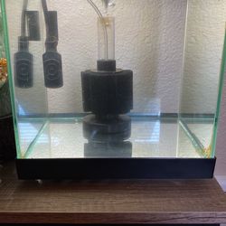 3gal Fish Tank Aquarium Aqueon Rimless With Base lighting