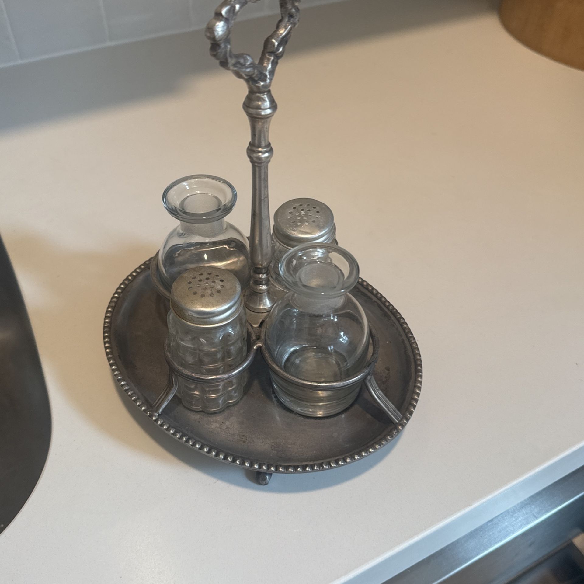 Pewter Salt And Pepper Tray $15 OBO